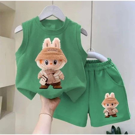 Setelan anak laki laki kensi celana pendek model terbaru usia 3 bulan - 5 tahun