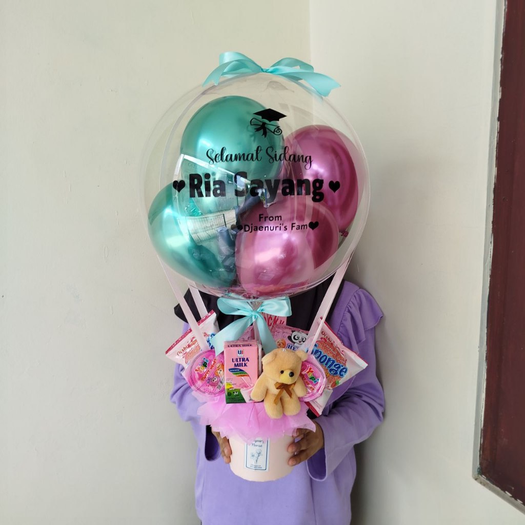 Doradoray_ [Siap Kirim Cepat] Bucket Balon Snack Bucket Snack Serba Pink Balon Wisuda Ulang Tahun