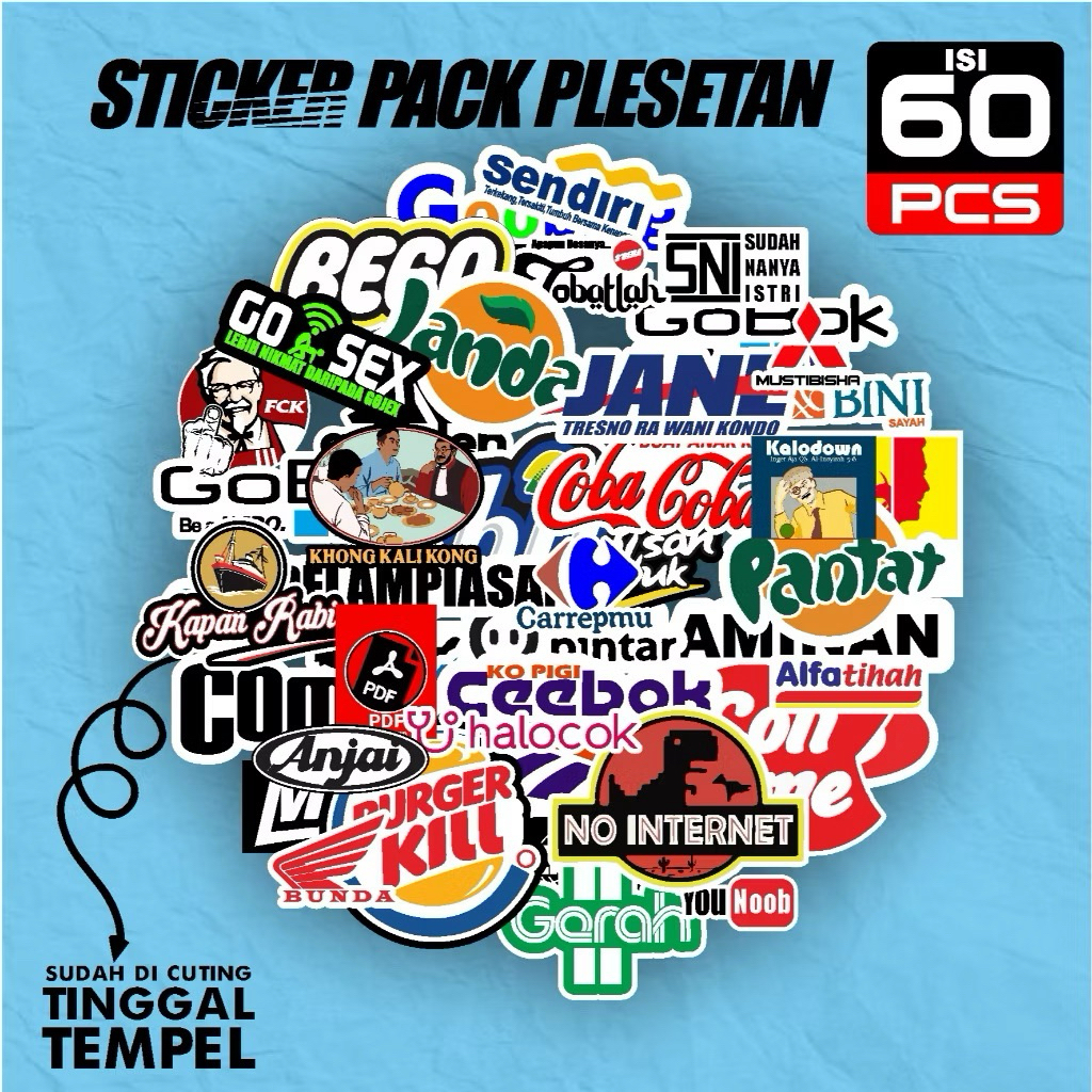 

Sticker Plesetan Kata Lucu bikin ngakak