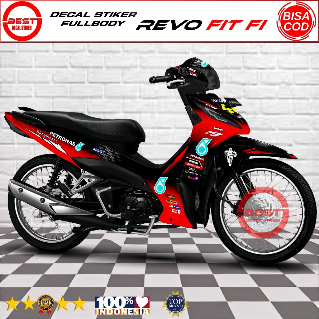 Decal Revo Fit FI Full Dashboard Desain Petronas Racing - Variasi Stiker Decal Fullbody Revo Fit FI