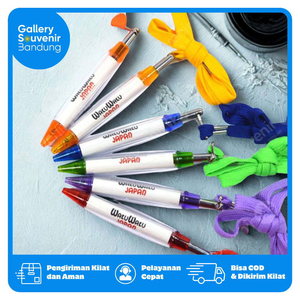 

Ballpoint Tali Cabe Bolpen Pen Pena name tag lanyar Promosi Souvenir Pernikahan Acara Murah