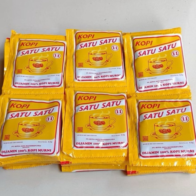 

40 sachet/4 renceng Kopi Bubuk Satu Satu 6,5gr Kopi Instan Murni