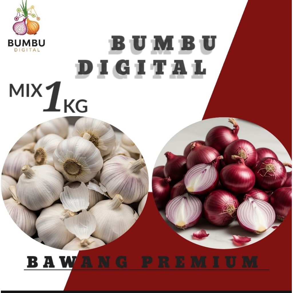 

Bawang Merah Bawang Putih Kering Mix 1kg / 500gr - Bumbu Dapur Premium Lokal