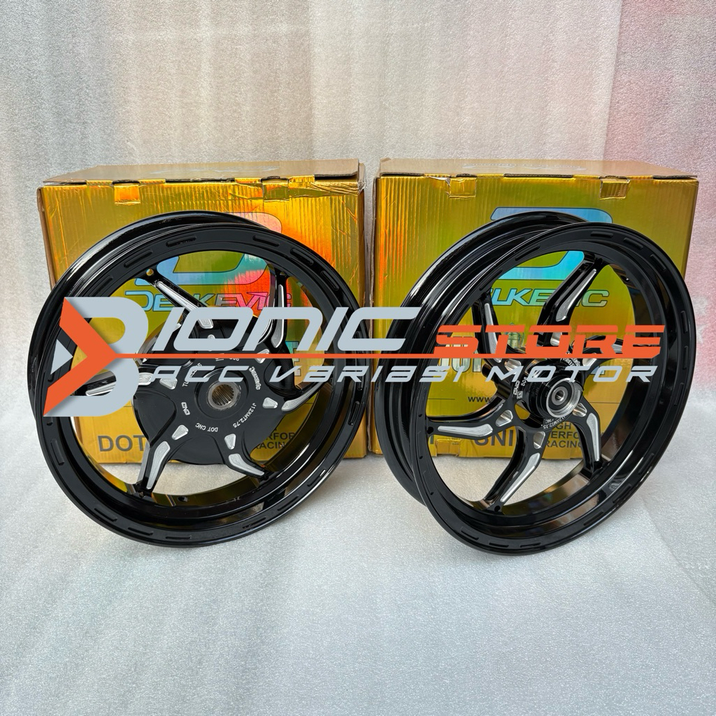 VELG DELKEVIC NOZ 215/275 RING 12 FAZZIO MIO M3 BEAT DELUXE SCOOPY GENIO DND NOZ 6 STAR ORIGINAL