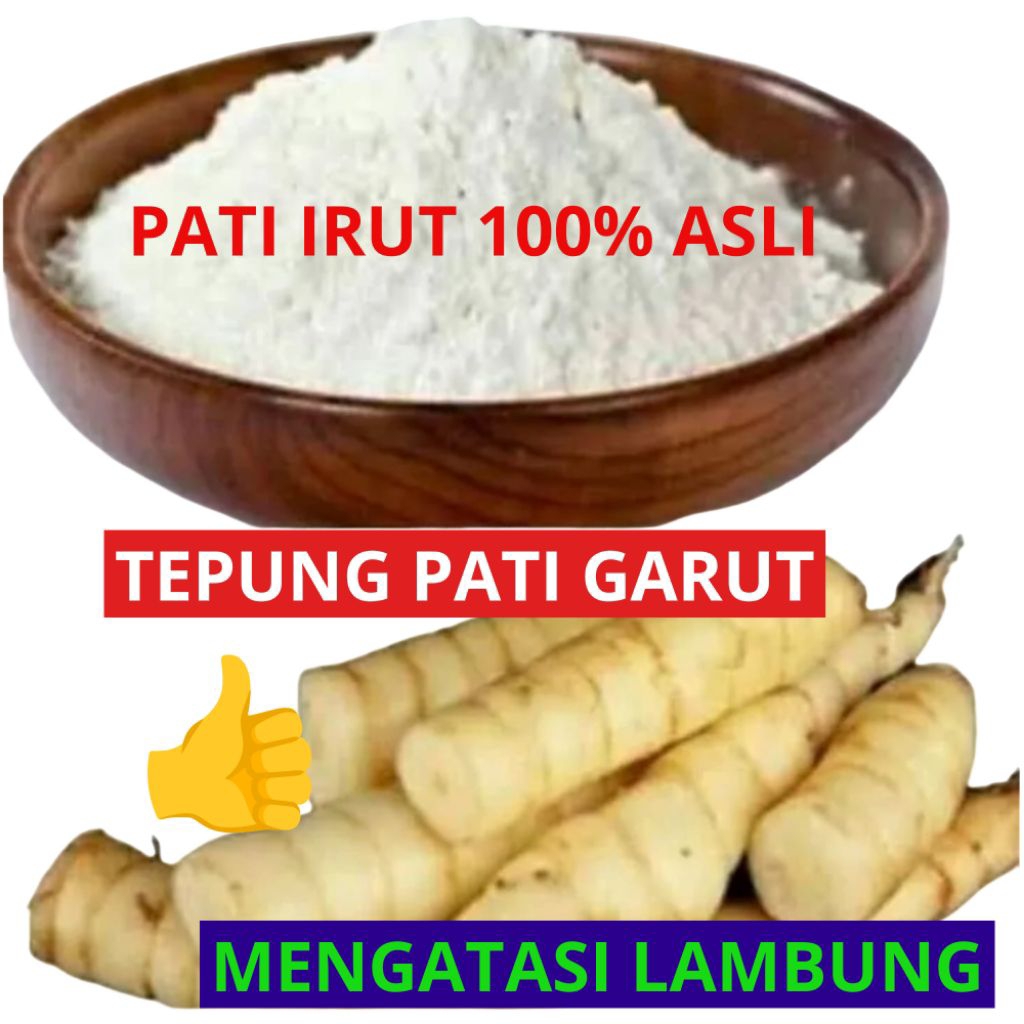 

PATI GARUT /TEPUNG IRUT ORIGINAL 100% 1 KG HARGA MURAH BERKUALITAS