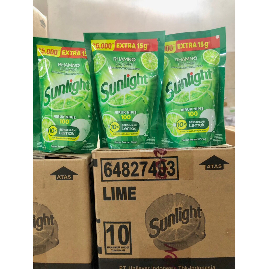 Sunlight Jeruk Nipis 210ml Sabun Cuci Piring 5000 Grosir Murah Hemat