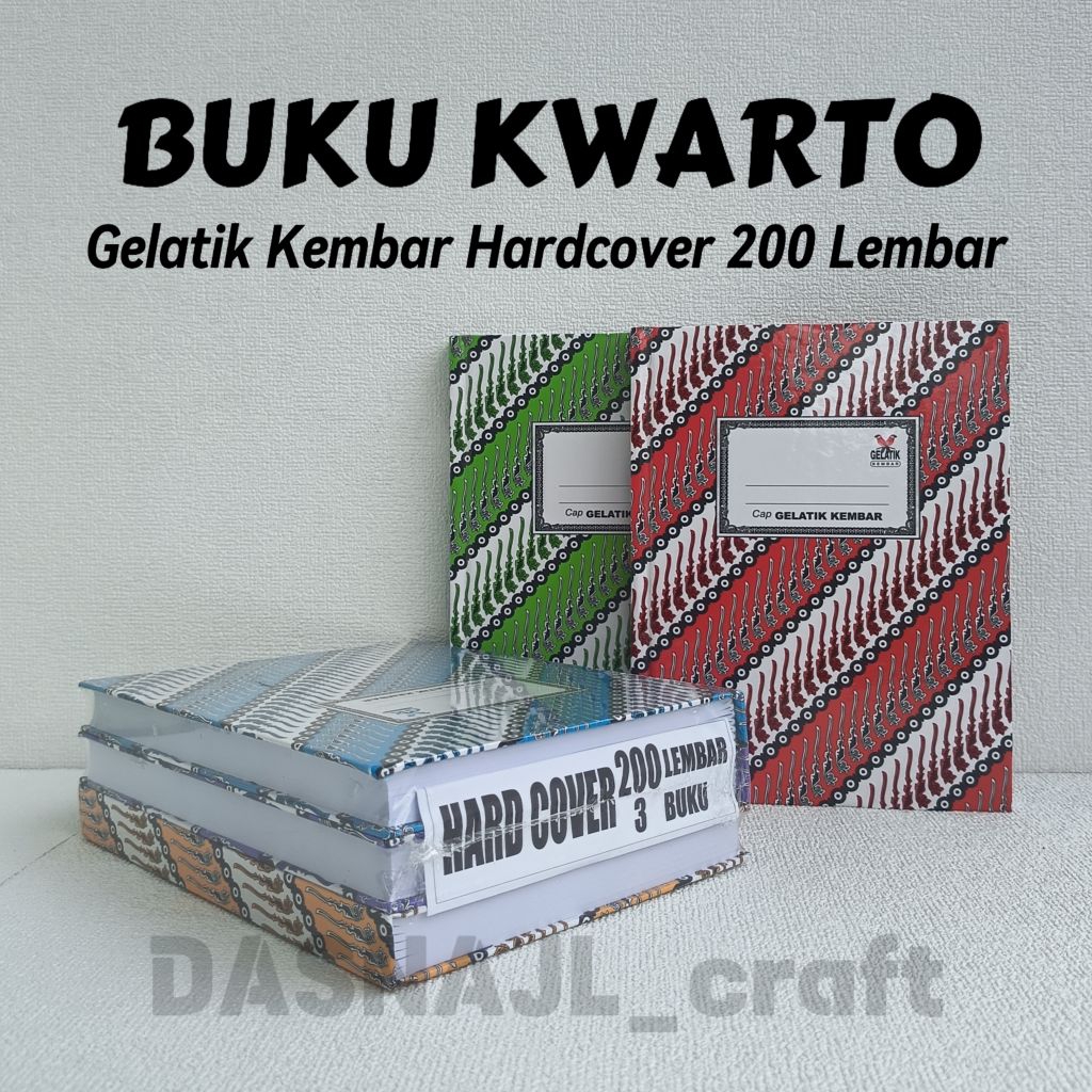 

( 1 pack / 3 pcs ) Buku Kwarto 200 Lembar Gelatik Kembar Buku Batik 200 Lembar Buku Batik Kwarto 200 Lembar Buku Gelatik Buku Hardcover