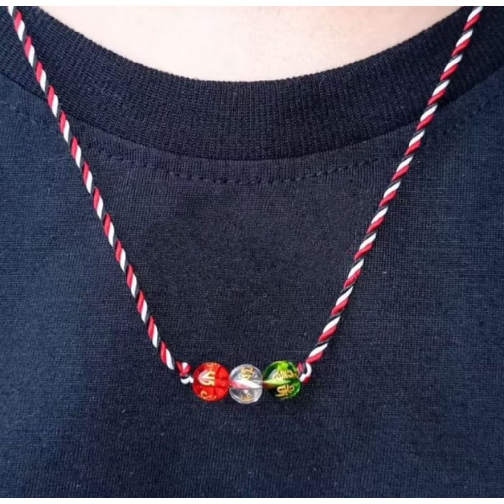 KALUNG TALI TRIDATU BALI 3 GIOK TIBET KALUNG ETNIK KASUAL KALUNG PRIA DAN WANITA ANAK ANAK DAN DEWAS