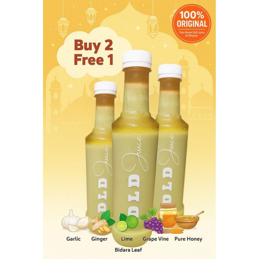 

(Beli 2 Free 1 Botol)DLDJuice/JusGinger/JaheGarlic/BawangPutihLime/JerukNipisGrapeVinegar/CukaAmggurPureHoney/Madu