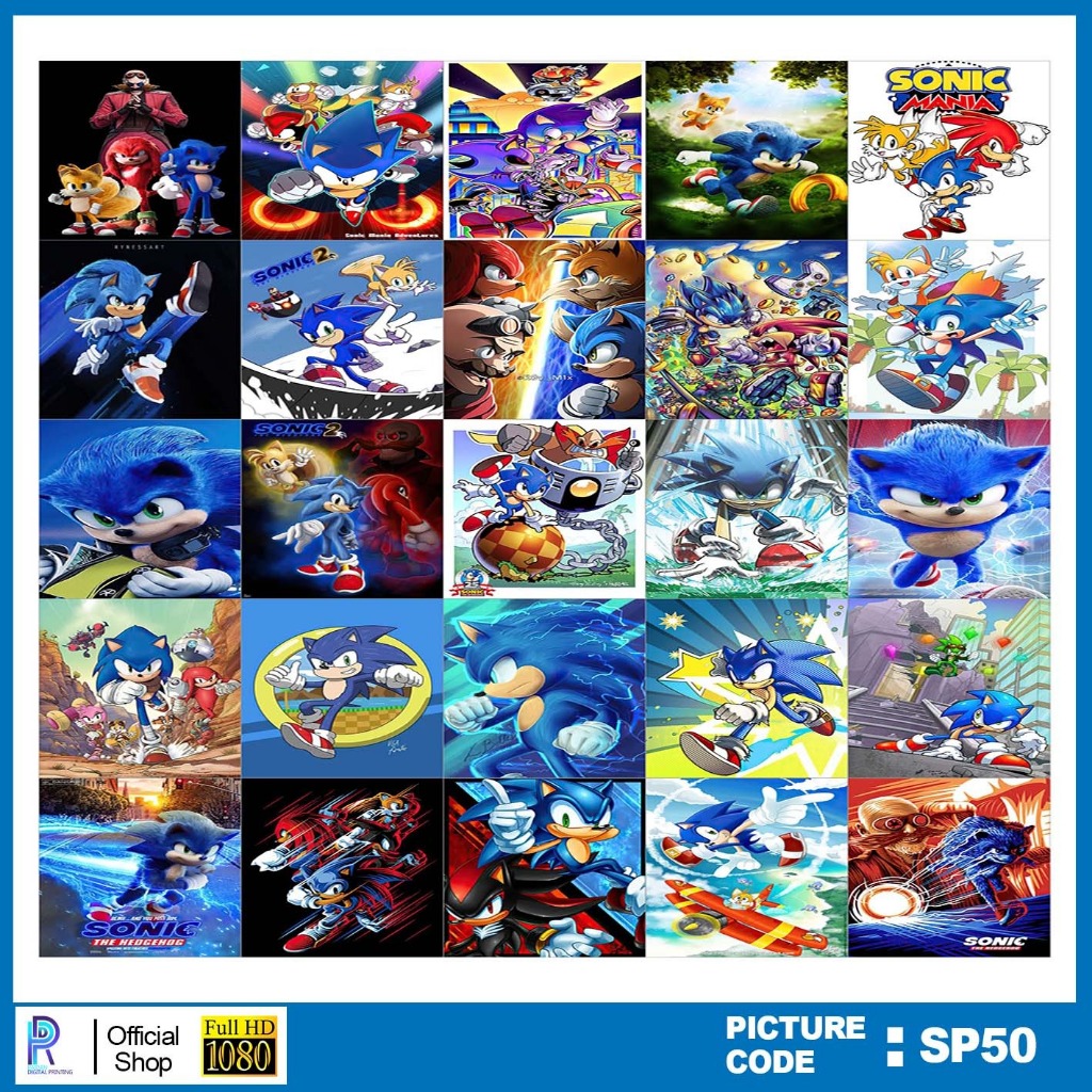 

STIKER SONIC THE HEDGEHOG , STICKER SONIC THE HEDGEHOG , PAKET STIKER SONIC THE HEDGEHOG PER 25 PCS , KODE SP50