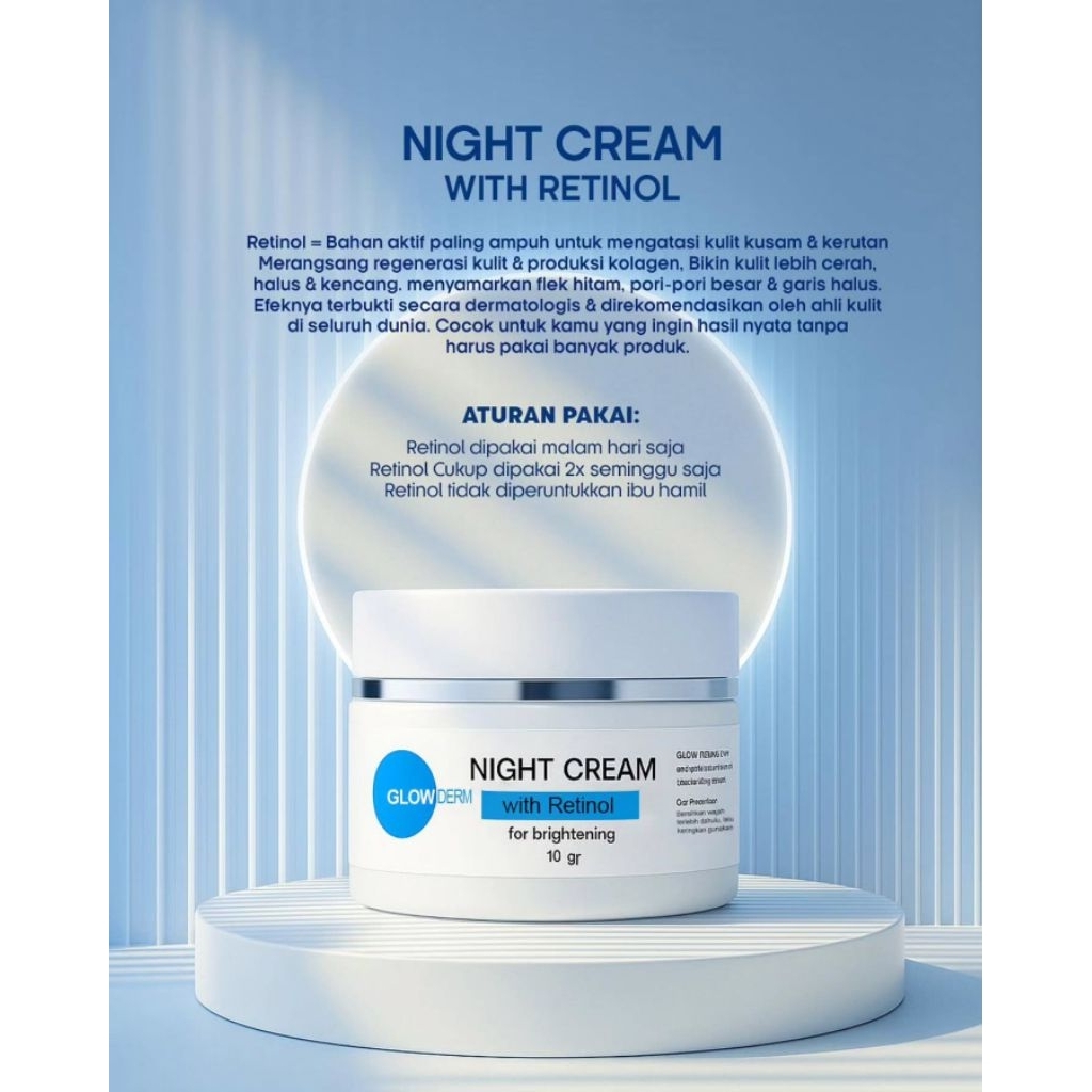 Glowderm night cream with Retinol
