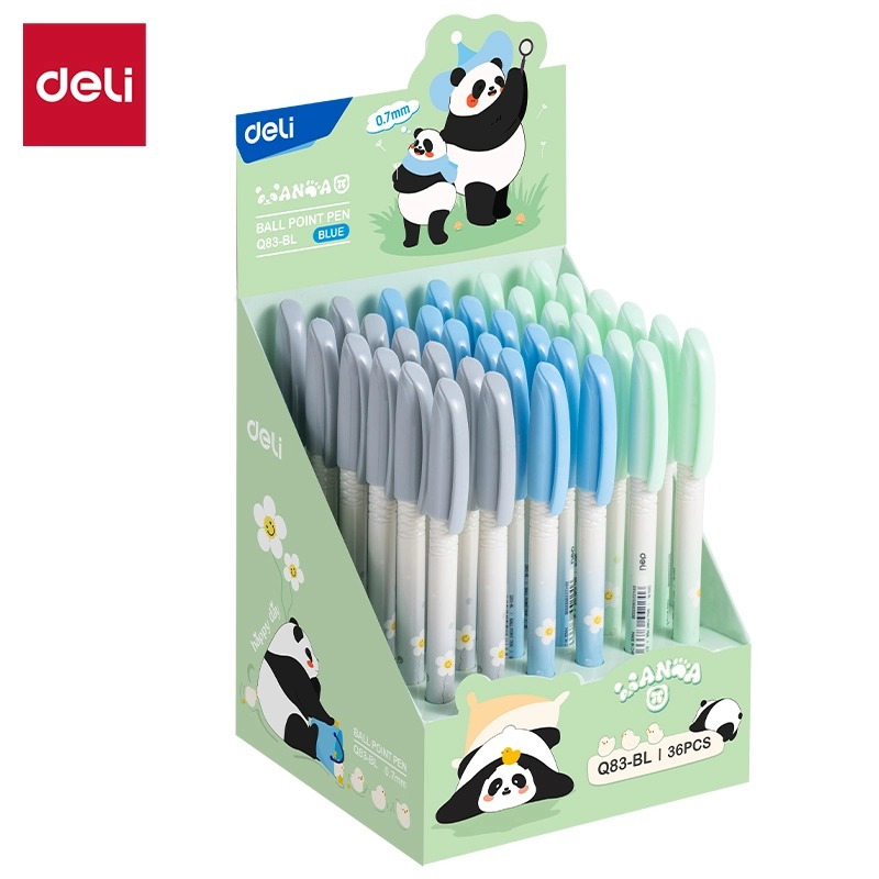 

DELI - PULPEN / PEN / PENA EQ83-BL BALL POINT 0.7MM PANDA BLUE