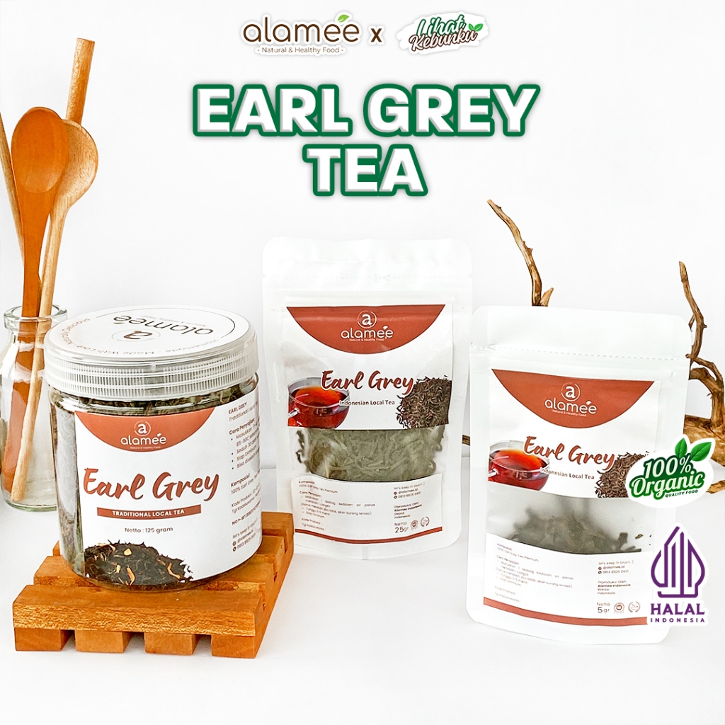 

ALAMEE Teh Bunga Earl Grey Black Tea Alami Organik Dried Leaf LIHAT KEBUNKU