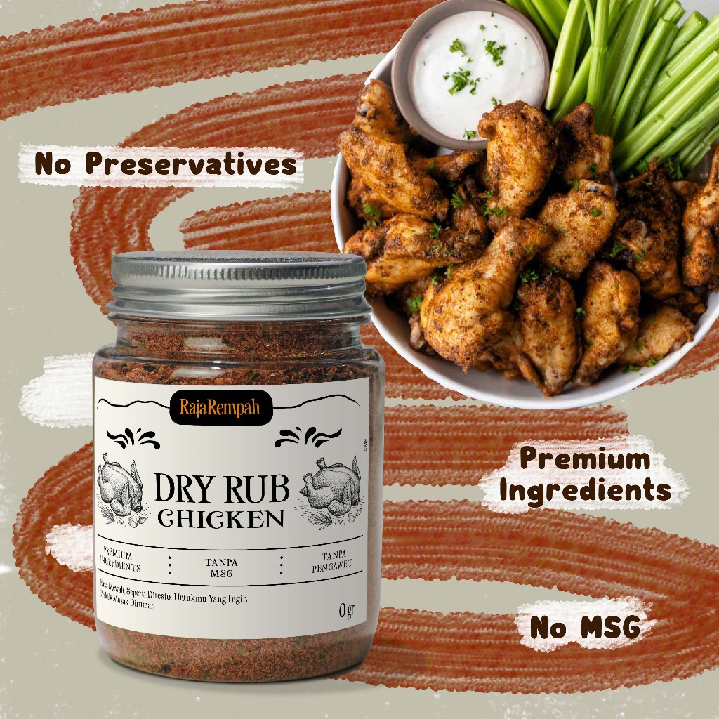 

RajaRempah DRy RUB Bumbu Marinasi Ayam Afrika Tabur Lezat