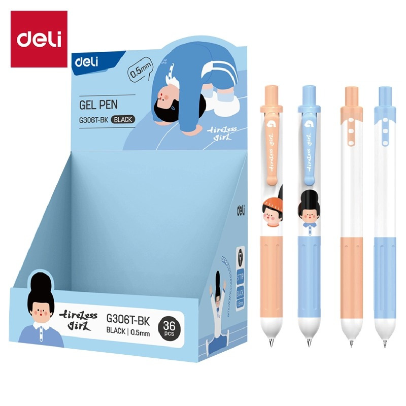 

DELI - PULPEN / PENA / PEN EG306T-BK TIRELESS GIRL 0.5MM GEL BLACK
