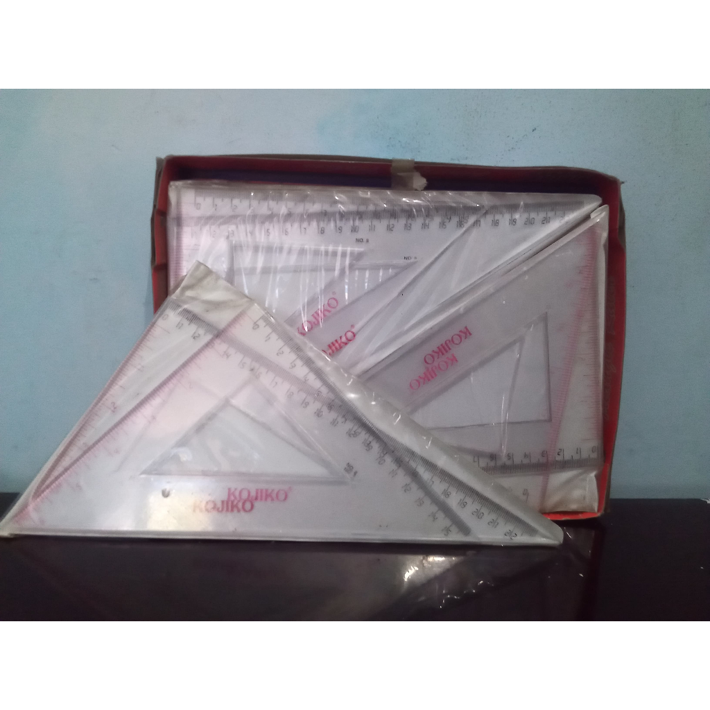 

Kojiko one set Penggaris Segitiga Plastik Murah