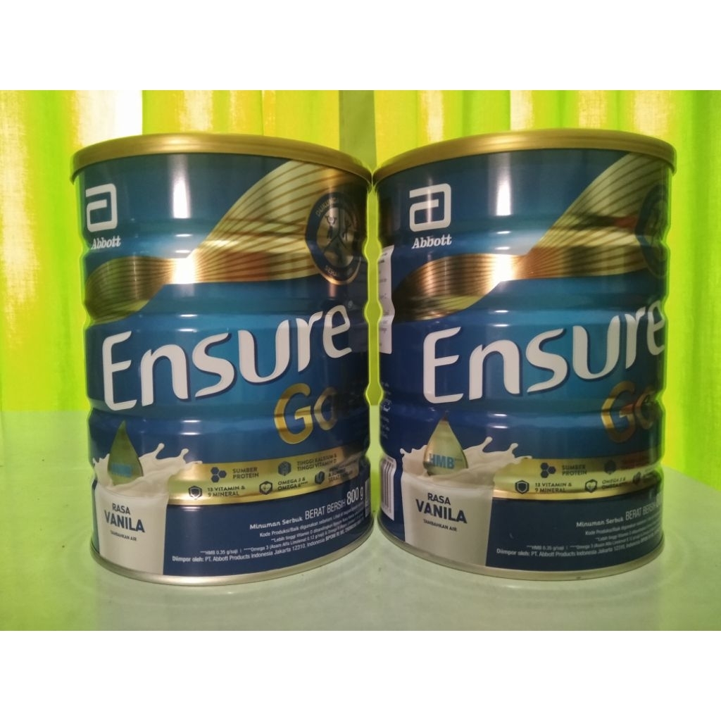 

Ensure Gold Vanila 800 g Minuman serbuk Nutrisi Dewasa Rendah laktosa dengan HMB