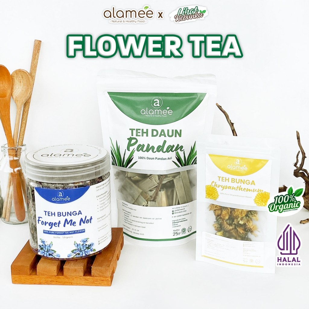 

ALAMEE Teh Hijau Green Tea Daun Jati Cina Bunga Telang Flower Tea Senna Leaf Earl Grey LIHAT KEBUNKU