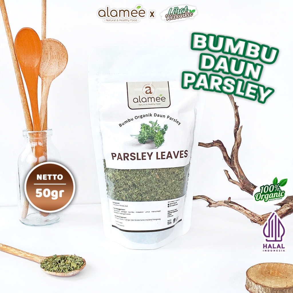 

ALAMEE Daun Parsley Kering Dried Persley Flakes Peterseli Leaves Bumbu Dapur 50gr LIHAT KEBUNKU