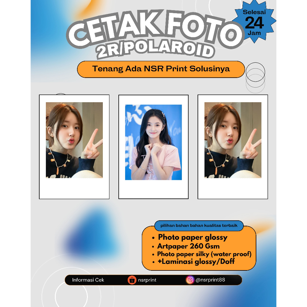 

Cetak Foto Polaroid 2R / 2R Full | Glossy HD | 1 Hari Jadi | Tanpa Minimal Order