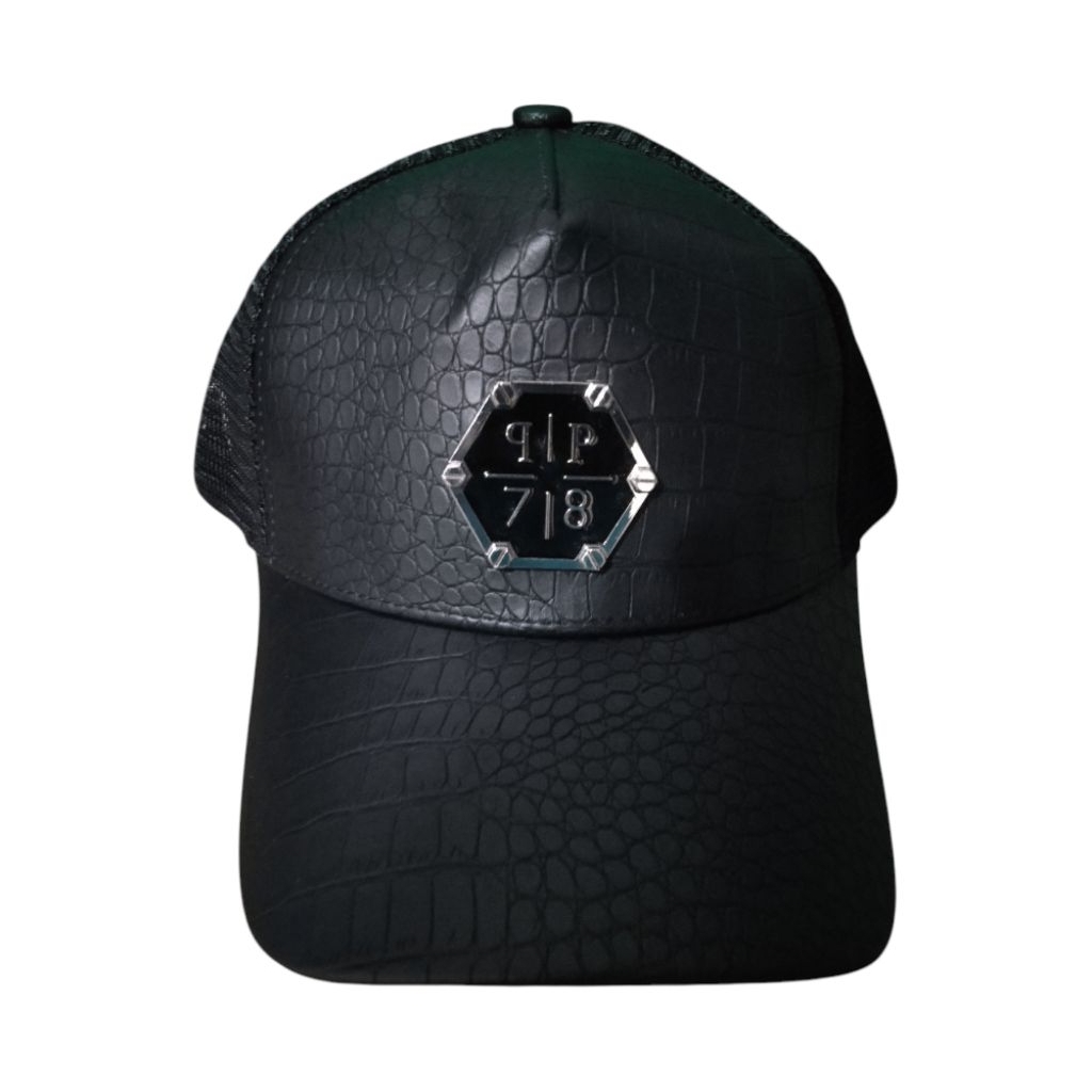 Topi Trucker Black PHPL (PP) Logo Plat Besi Embost