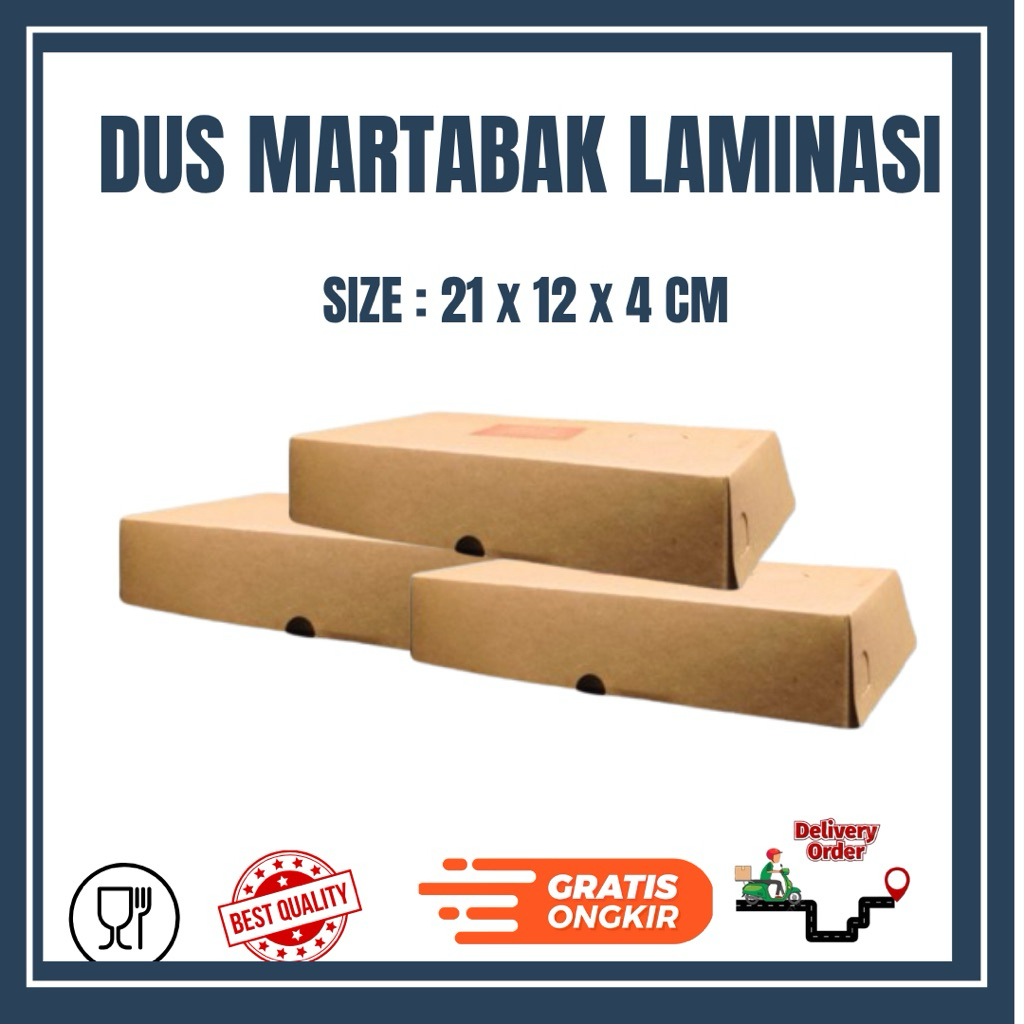 

Dus Martabak HS Size 21 x 12 x 4 cm - Kemasan Martabak - Dus Makanan - Tempat Martabak - Wadah Martabak Full laminasi