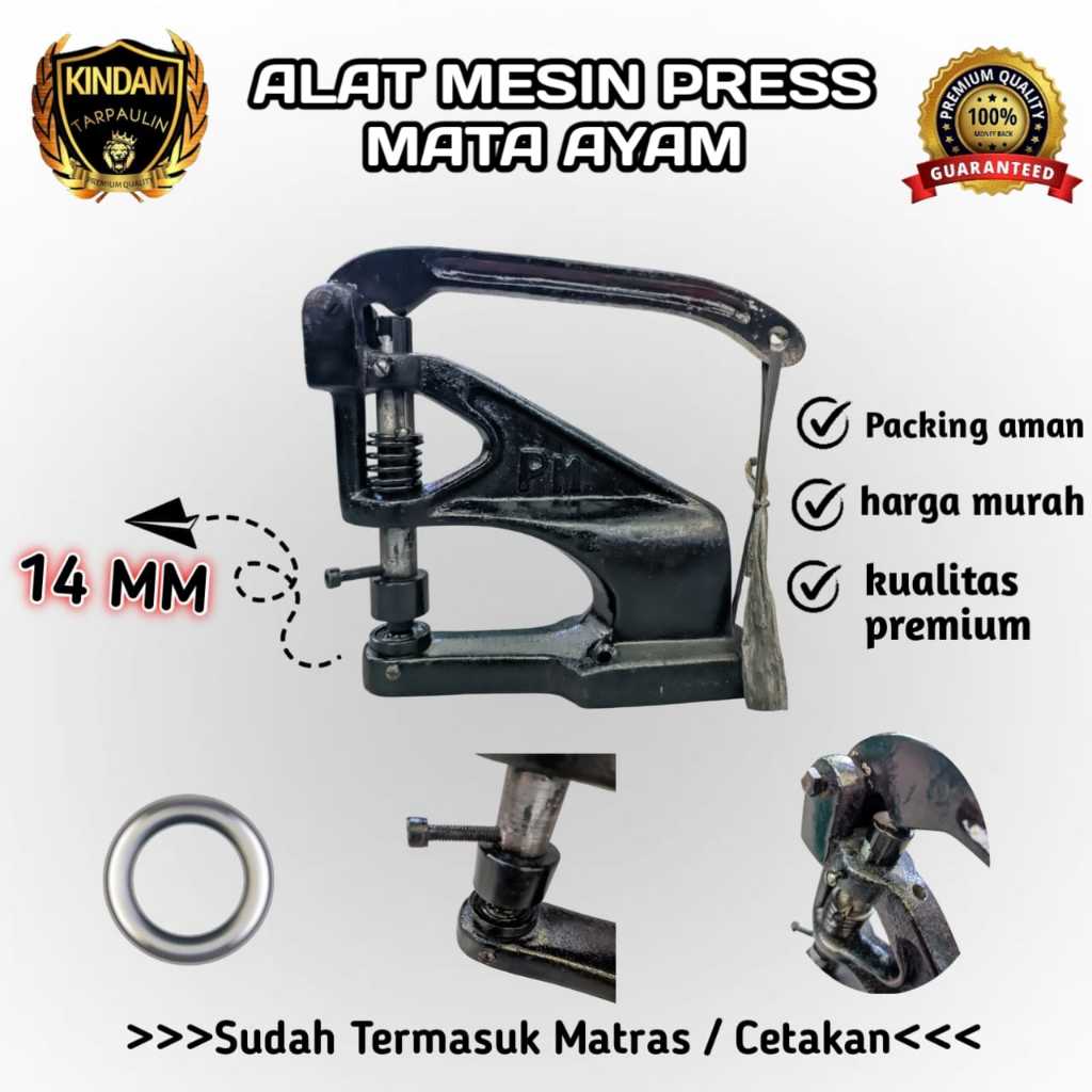 

Alat Mesin Press Mata Ayam 14 MM | UNTUK BANNER,TERPAL,SPANDUK