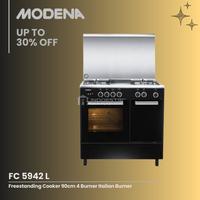 Kompor Freestanding Modena FC 5942 L / Modena Kompor 4 Tungku / Freestanding Cooker 90cm