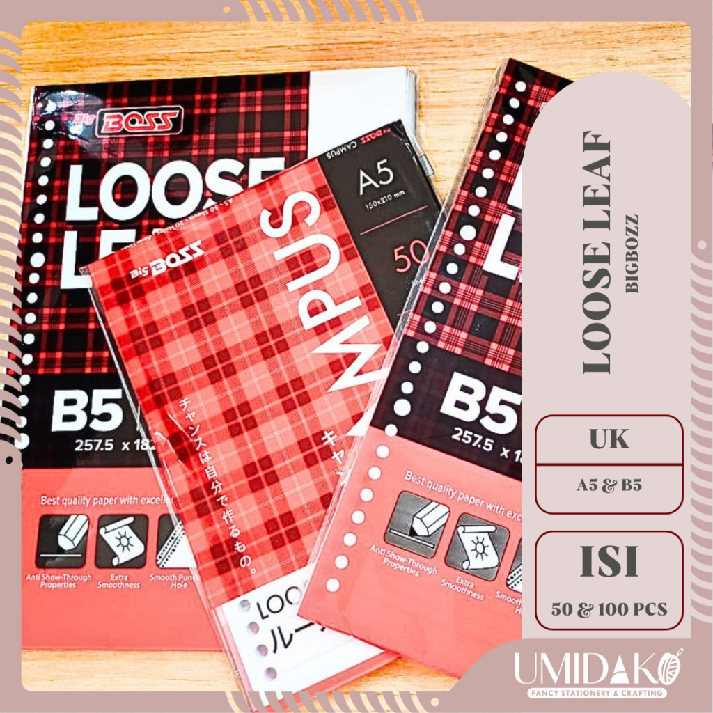 

[UMIDAKO] LOOSE LEAF ISI BINDER BIG BOSS A5 B5