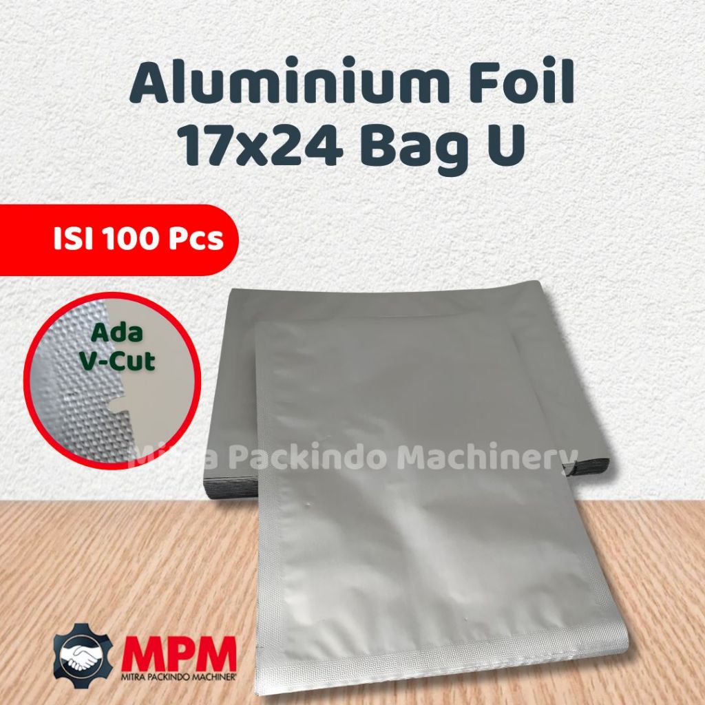 [100Pcs] Kantong Sachet Aluminium Foil 17x24 Surabaya Ecer Grosir Foil Bag Printing Sablon