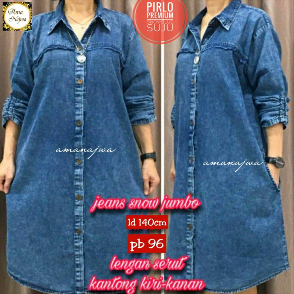 pirlo Tunik Jeans JUMBO LD 140 fit XXXXXL / amanajwa