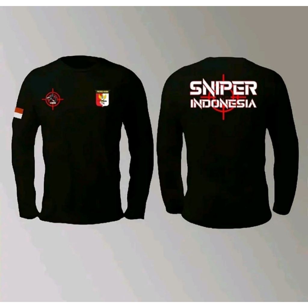 KAOS SNIPER INDONESIA DTF KAOS LENGAN PANJANG