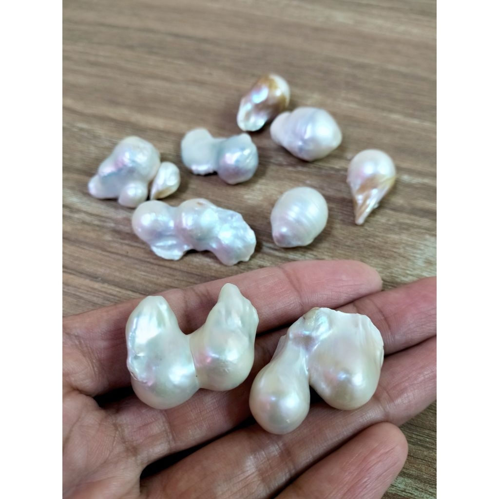 Butiran Mutiara Baroque Asli