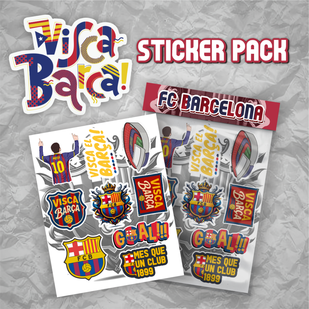 

STICKER PACK PREMIUM BARCELONA PAPER VINYL WATERPROOF STIKER AESTHETIC BOLA DEKOR HELM SCRAPBOOK
