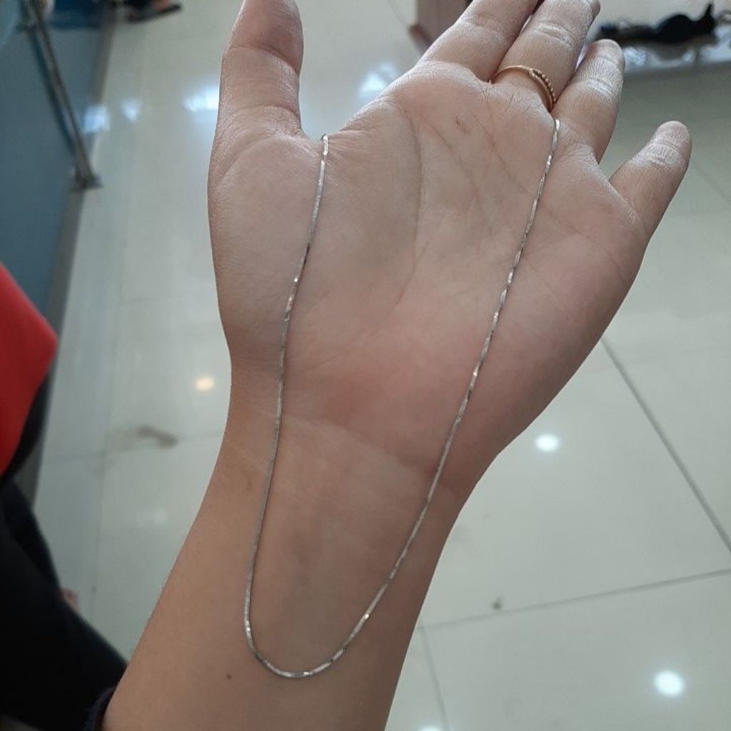 kalung model casandra emas putih kadar 420