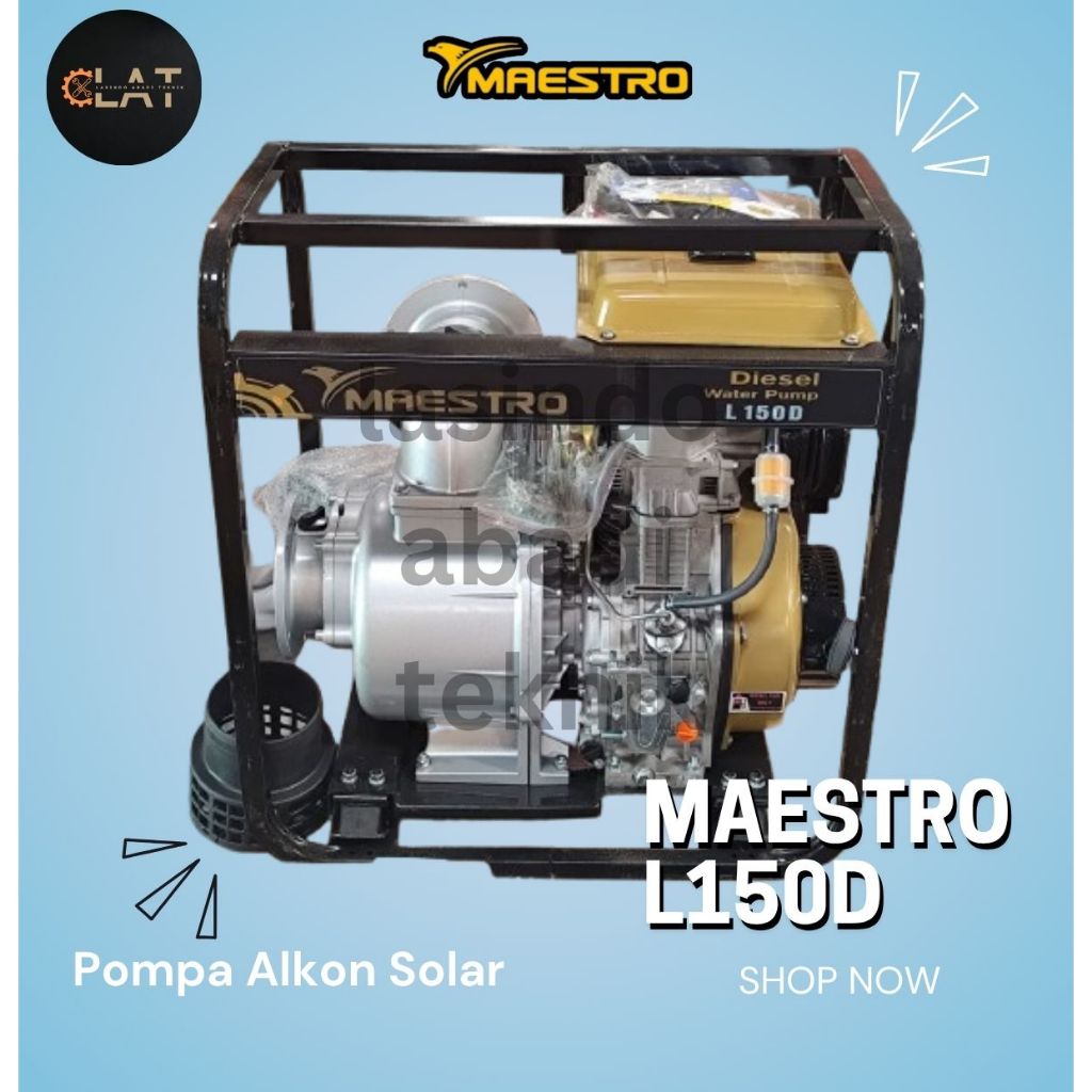 Maestro Mesin Pompa Air Sawah Irigasi Diesel Solar Alkon 6 Inch Electric Starter Waterpump L150D Wat
