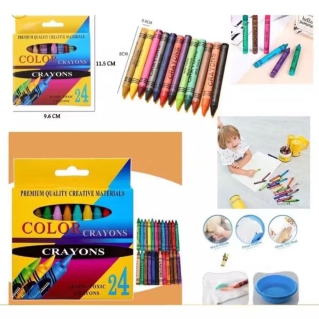 

pensil warna crayon isi 24 / crayon anak art set