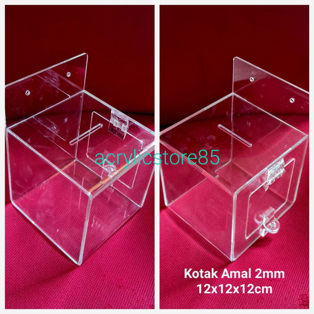 

Acrylc XT 2mm.Kotak Amal 12x12x12cm