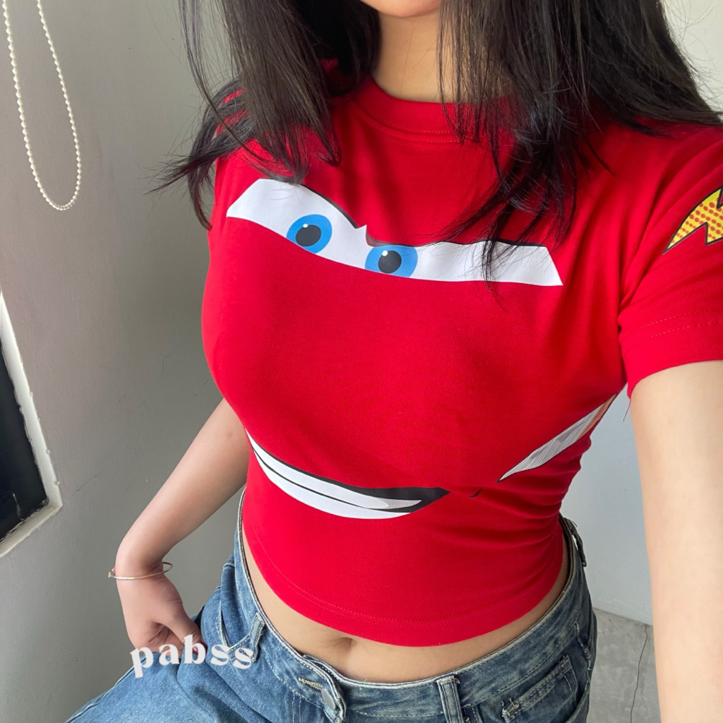 Mc Queen Face Off Tee Baby Tee / Crop Tee / Crop Top / Kaos Wanita