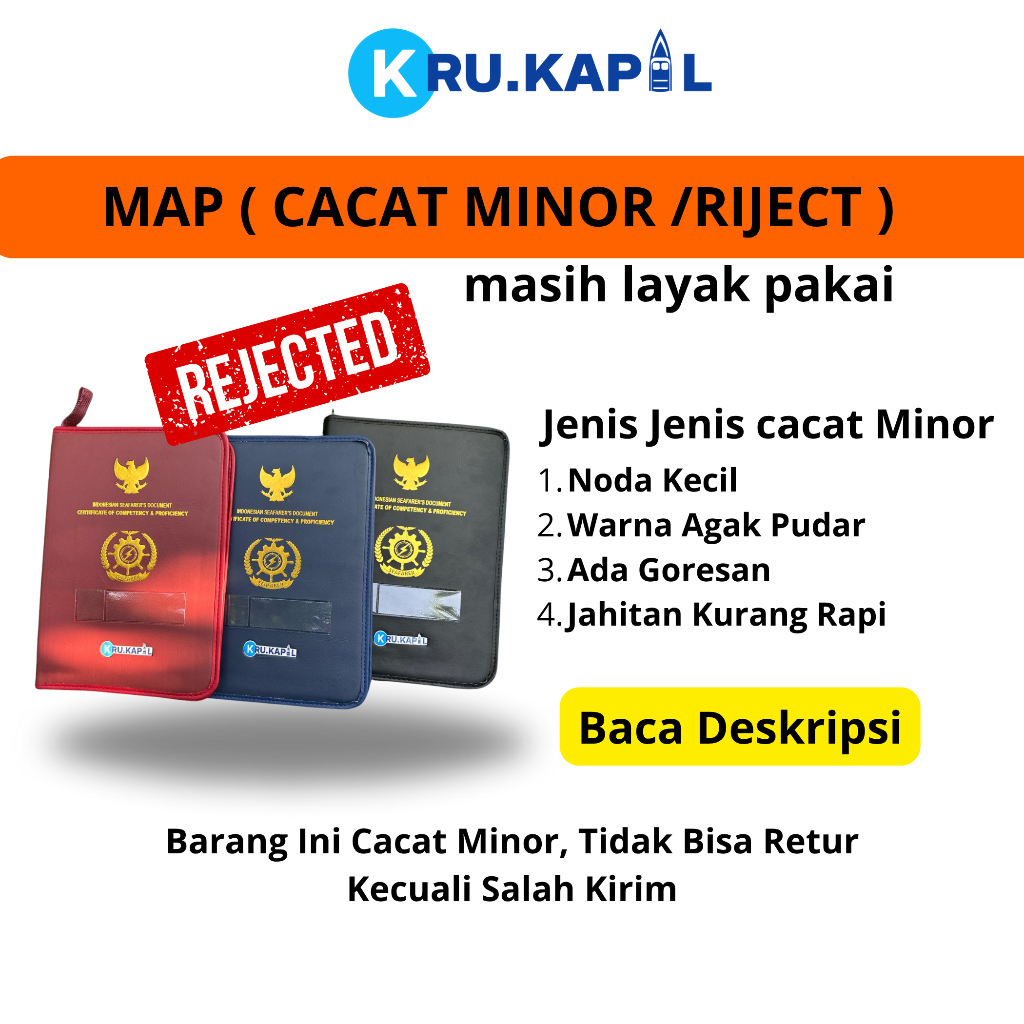 

Map Dokumen Riject Masih Layak Pakai Isi 40 Lembar Plastik