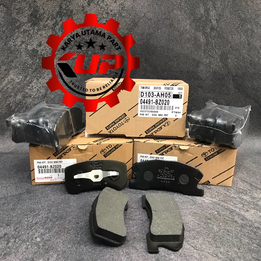 Kampas Rem Depan/Brake Pad Frt Toyota Datsu Go- Agya-Ayla Metic 1Set Lh/Rh 04491-BZ020