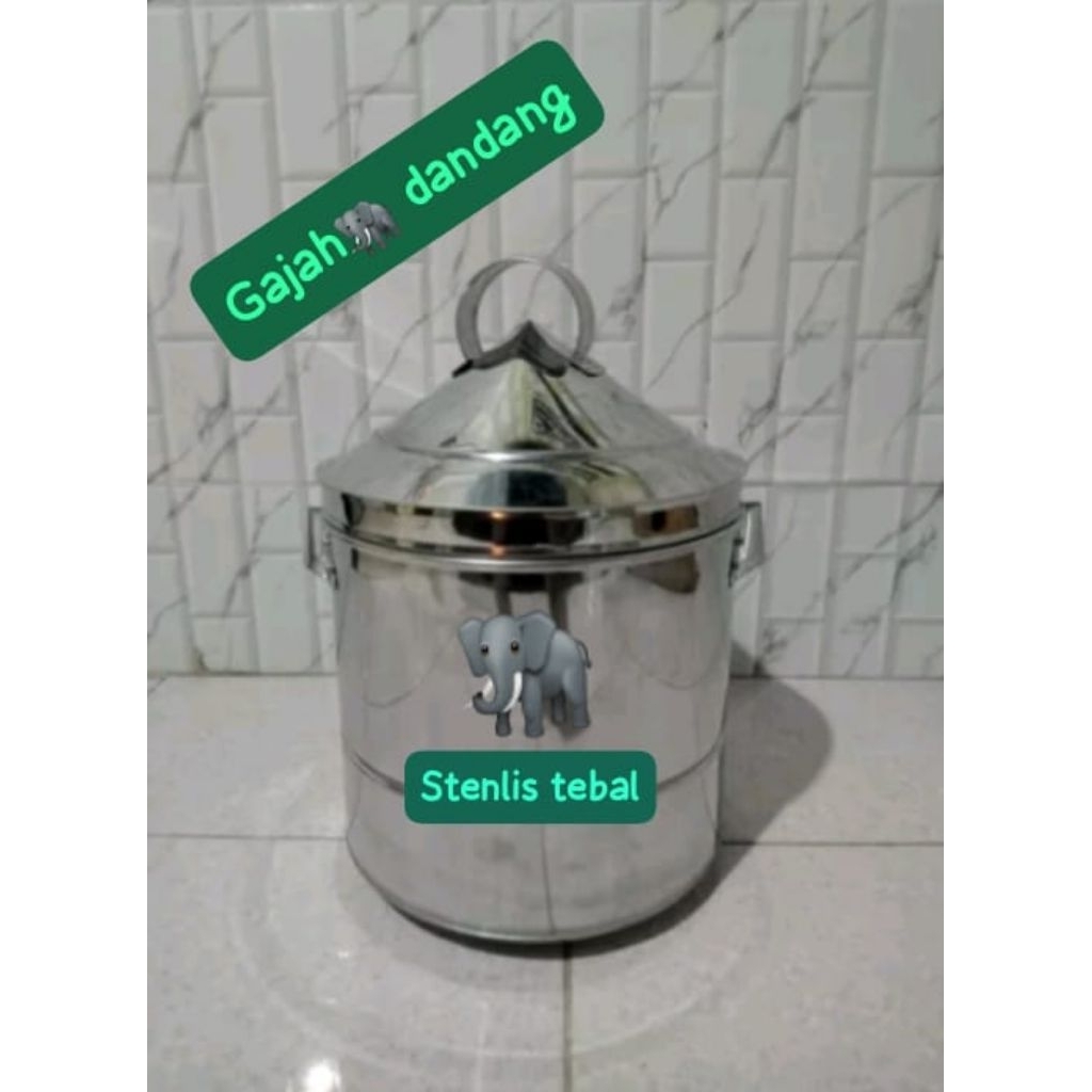 dandang kukus/dandang nasi/sabluk stenlis tebal ukuran 0.5kg