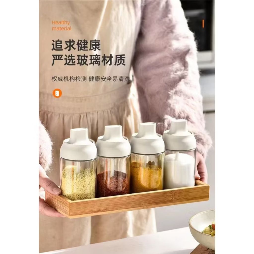 Tempat Bumbu Dapur Tempat Bumbu Estetik 250ml Botol Minyak Putih Estetik