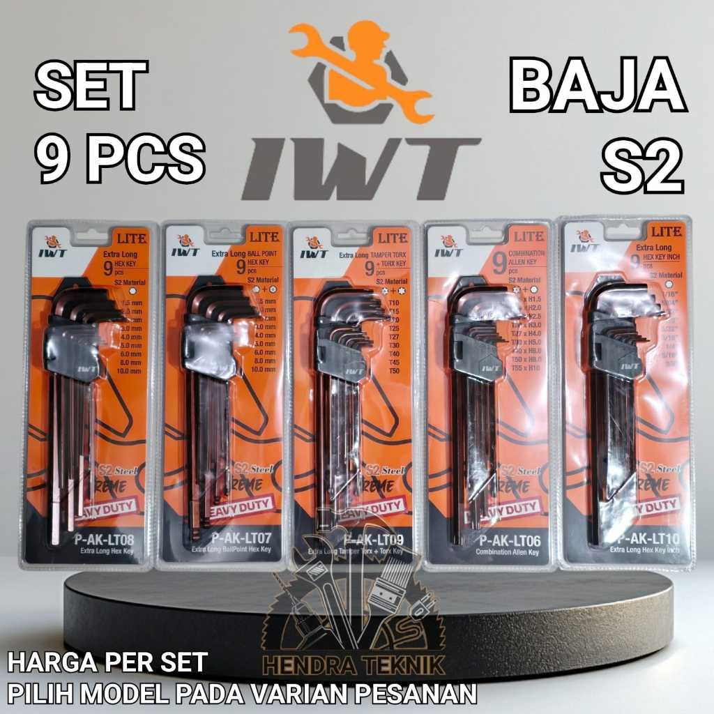 KUNCI L SET PANJANG S2 KUNCI L BAJA EXTRA LONG HEX TORX KUNCI L SEGI 6 BINTANG MILIMETER INCI MURAH