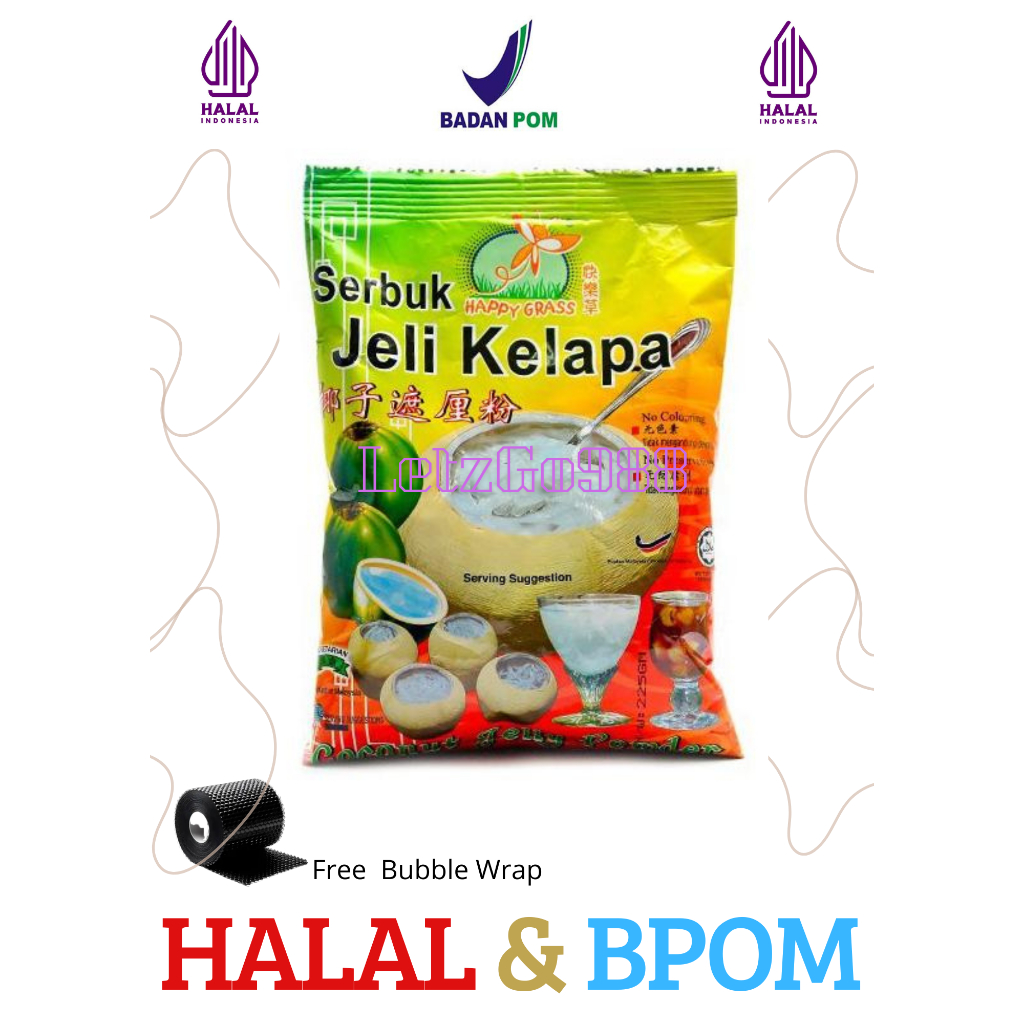 

Happy Grass Serbuk Jeli Kelapa - Jelly Kelapa Muda Segar Instan (225g)