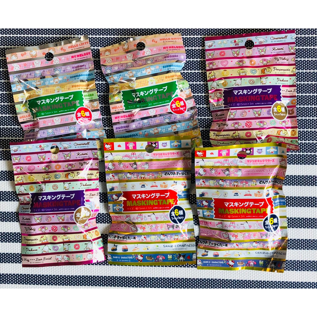 

sanrio characters blind box masking tape selotip dekorasi original japan
