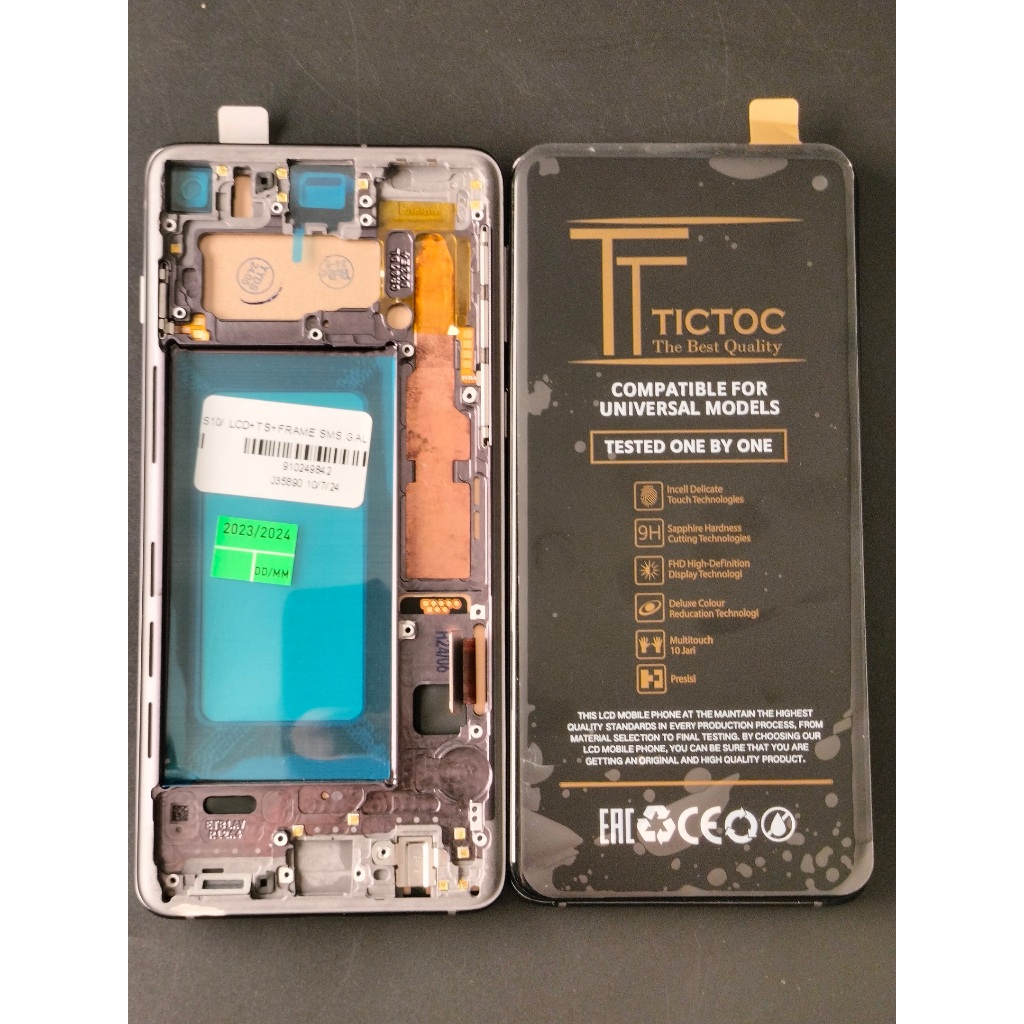 LCD SAMSUNG S10 / G973 /G973F + FRAME ORI SIZE OLED