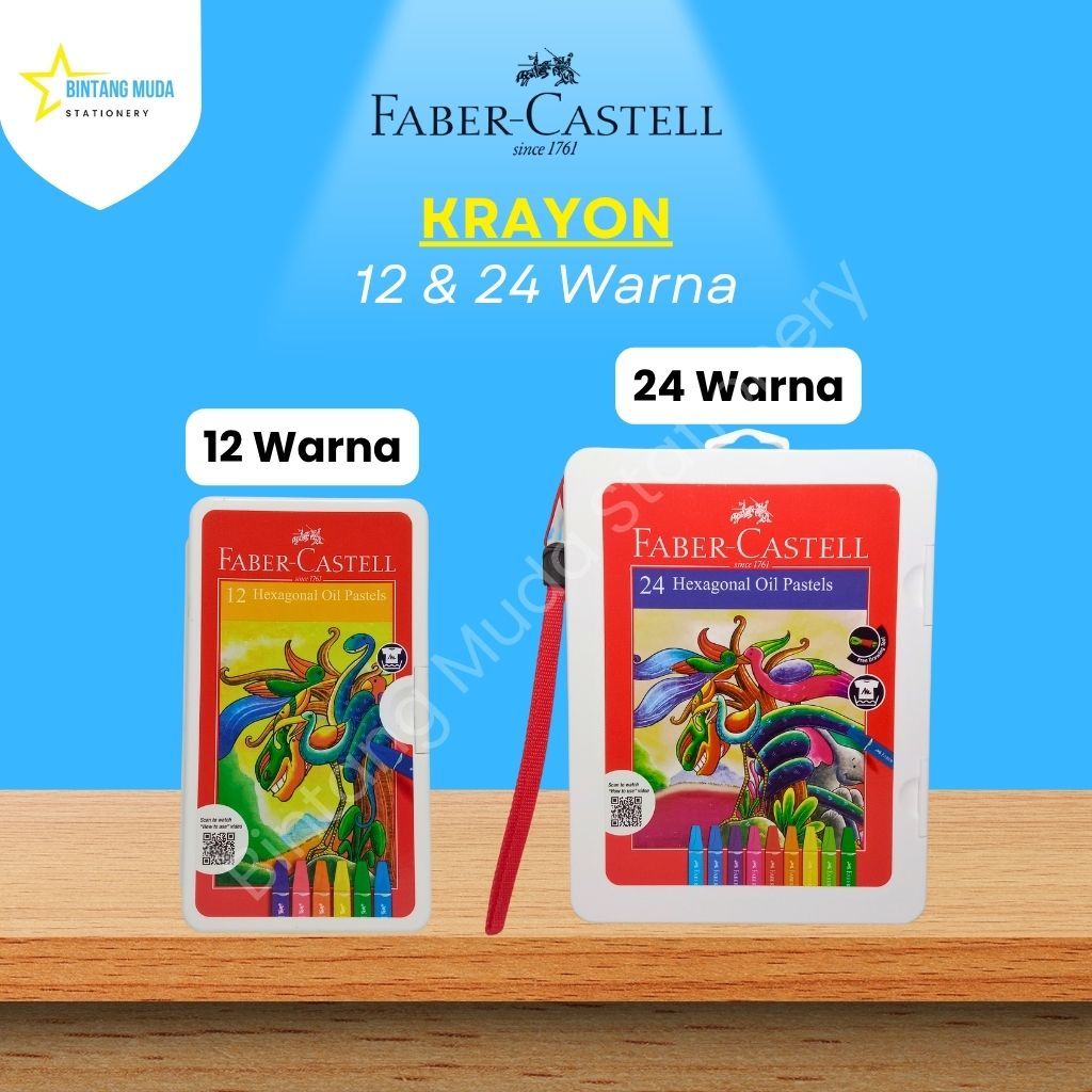 

Crayon | Krayon Faber-Castell Isi 12 & 24 Warna | Krayon Minyak | Krayon Faber Castell 12 Warna | Krayon Faber Castell 24 Warna | Hexagonal Oil Pastell Faber-Castell