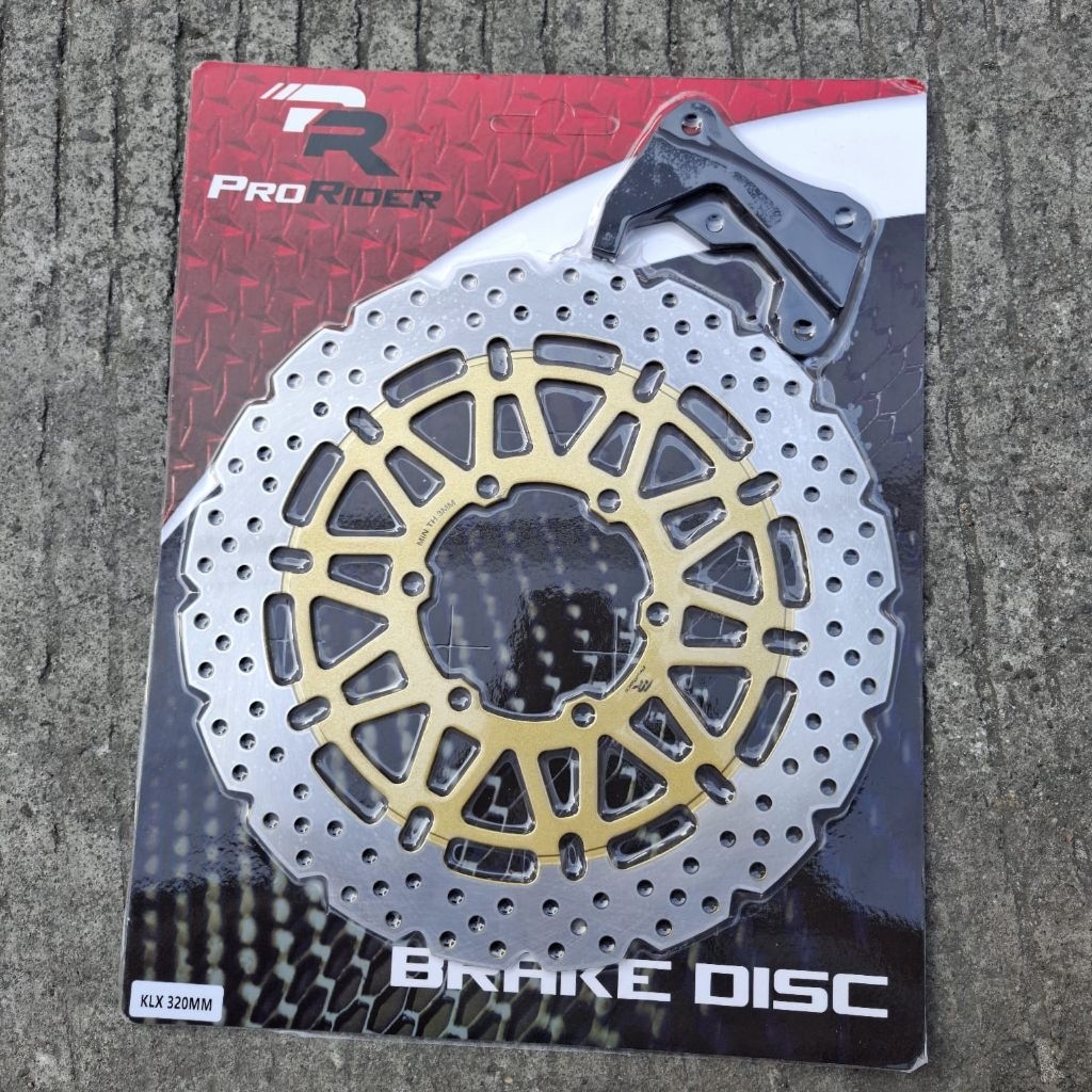 disk piringan cakram depan klx 150 ukuran besar 320 pnp plus breket/cakram depan klx 150 supermoto
