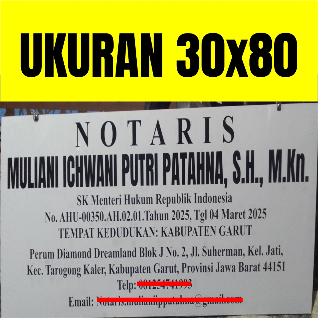 

Papan Nama Acrylic 30x80 Papan Nama Dokter Plang Bidan Praktek Sekolah Sign Label 30*80 Akrilik
